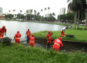 Equipe Aquática inicia serviços de manutenção e Limpeza da Lagoa (3)