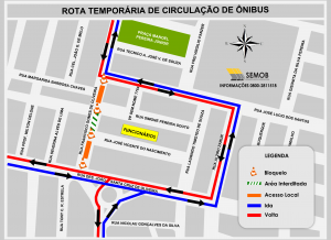 ROTA TEMPORÁRIA DE CIRCULAÇÃO DE ÔNIBUS